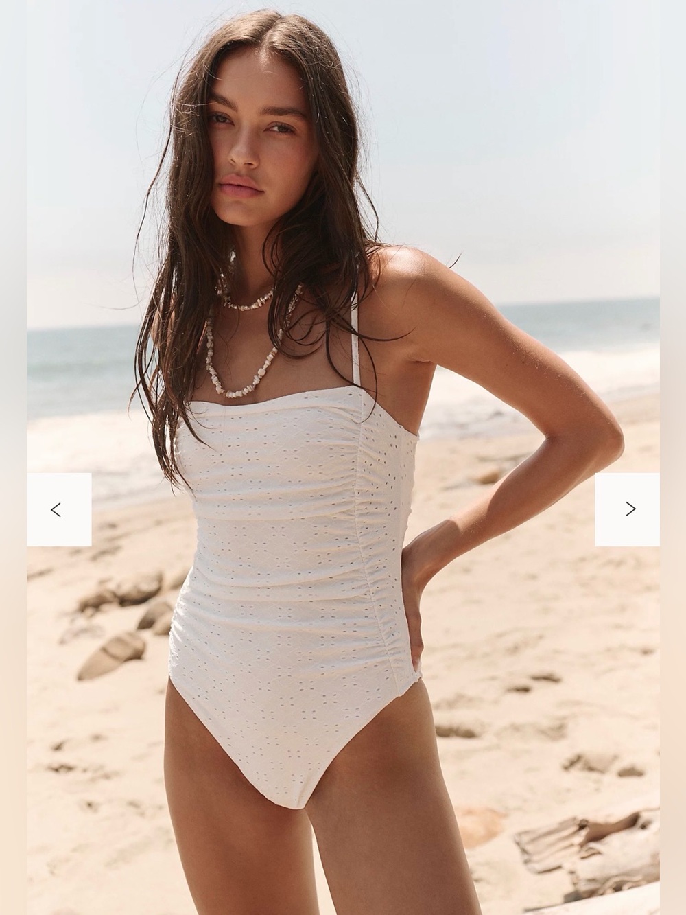 Free People Rhythm Brighton Eyelet Scrunched Swimsuit